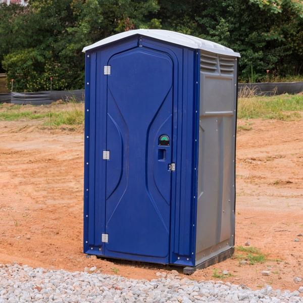 Clean portable toilets ready for delivery in Winston-Salem
